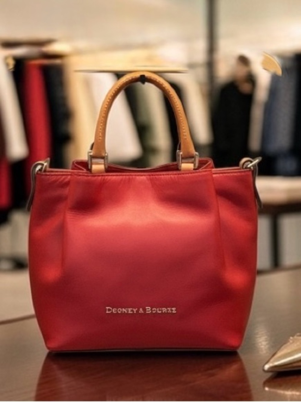 Dooney & Bourke Small Barlow Satchel Red Leather Top Handle Bag $328 NWT